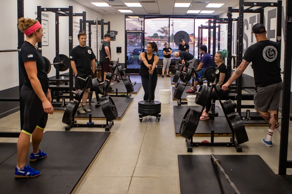 A group class in session.