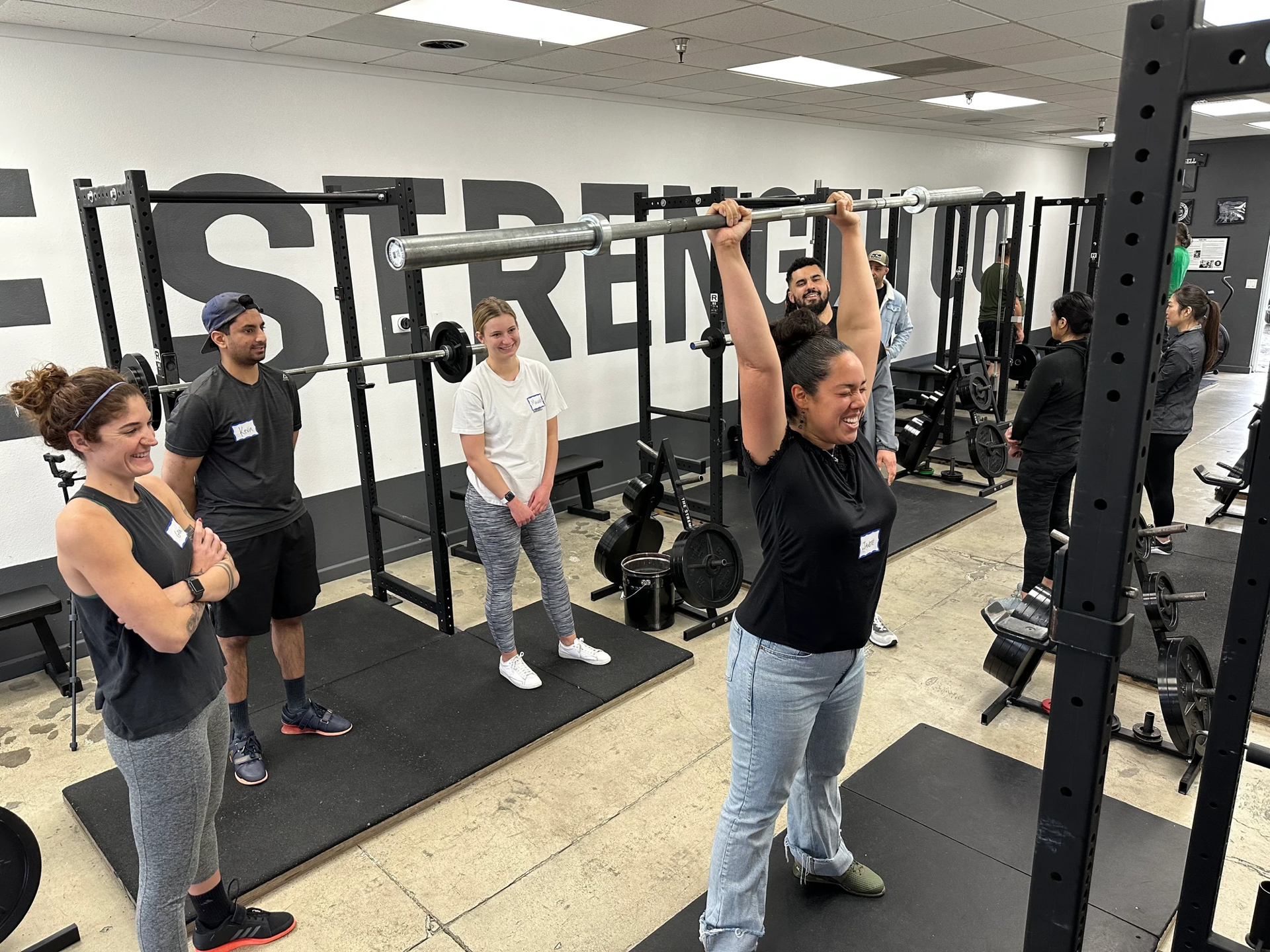 Group coaching session at The Strength Co.