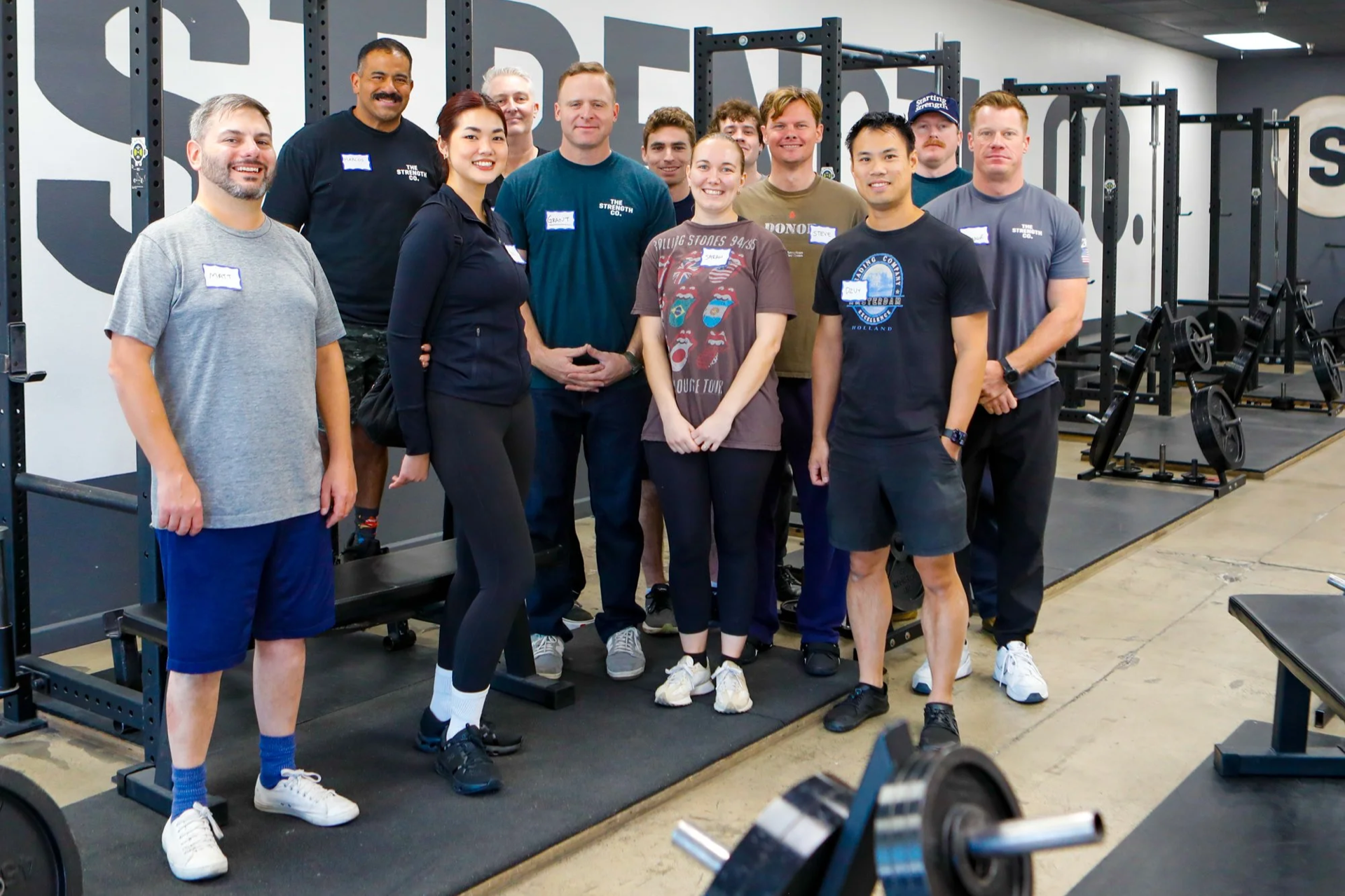 The Strength Co. gym members group photo