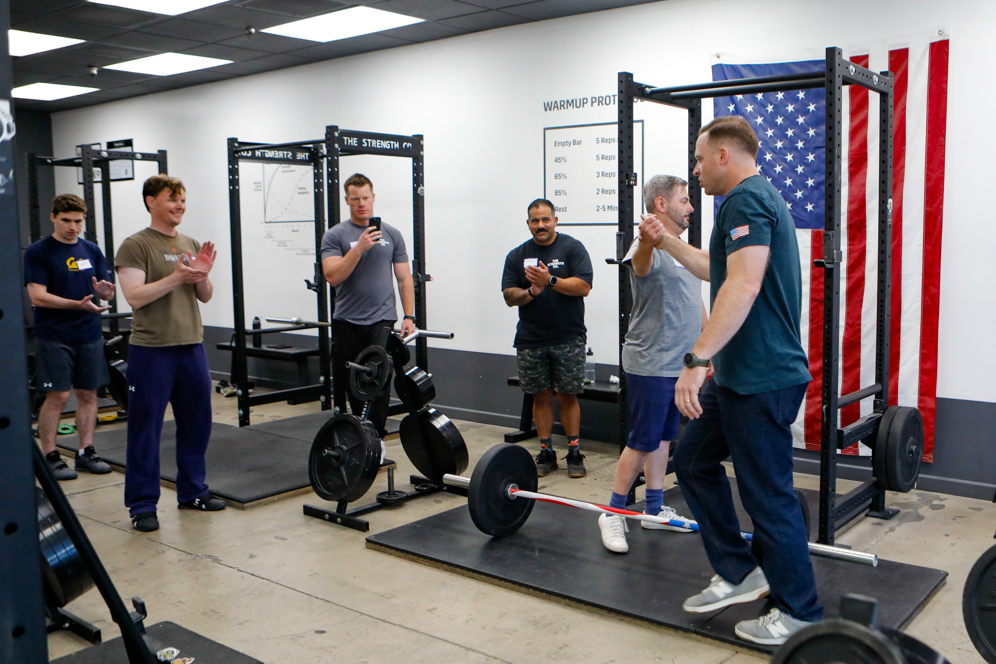 Group coaching session at The Strength Co.